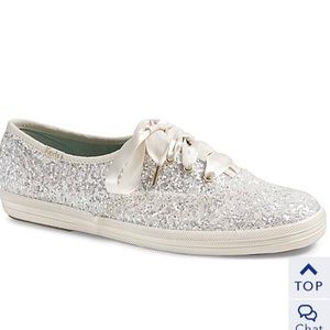 COPY - Kate Spade Cream/Gold Glitter Keds